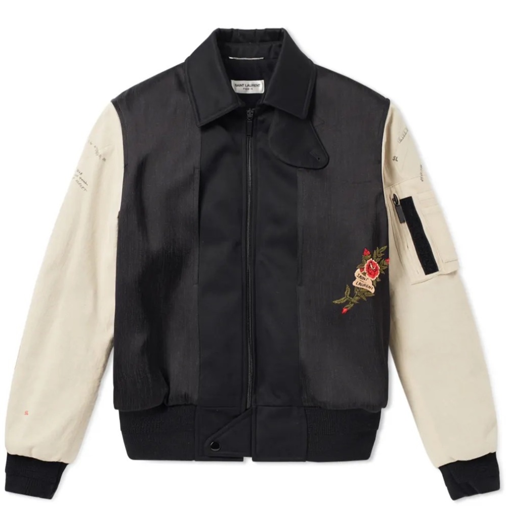 Saint Laurent Embroidered Bomber Jacket